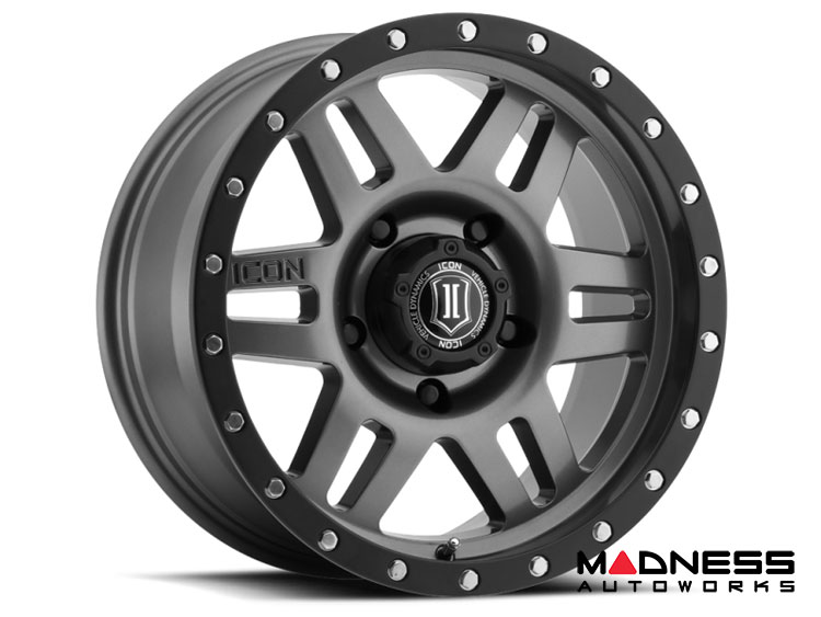 Ford Bronco Custom Wheels (1) - Six Speed - Gun Metal - 17 X 8.5 / 6 x 5.5 / 0 / 4.75" - Icon 